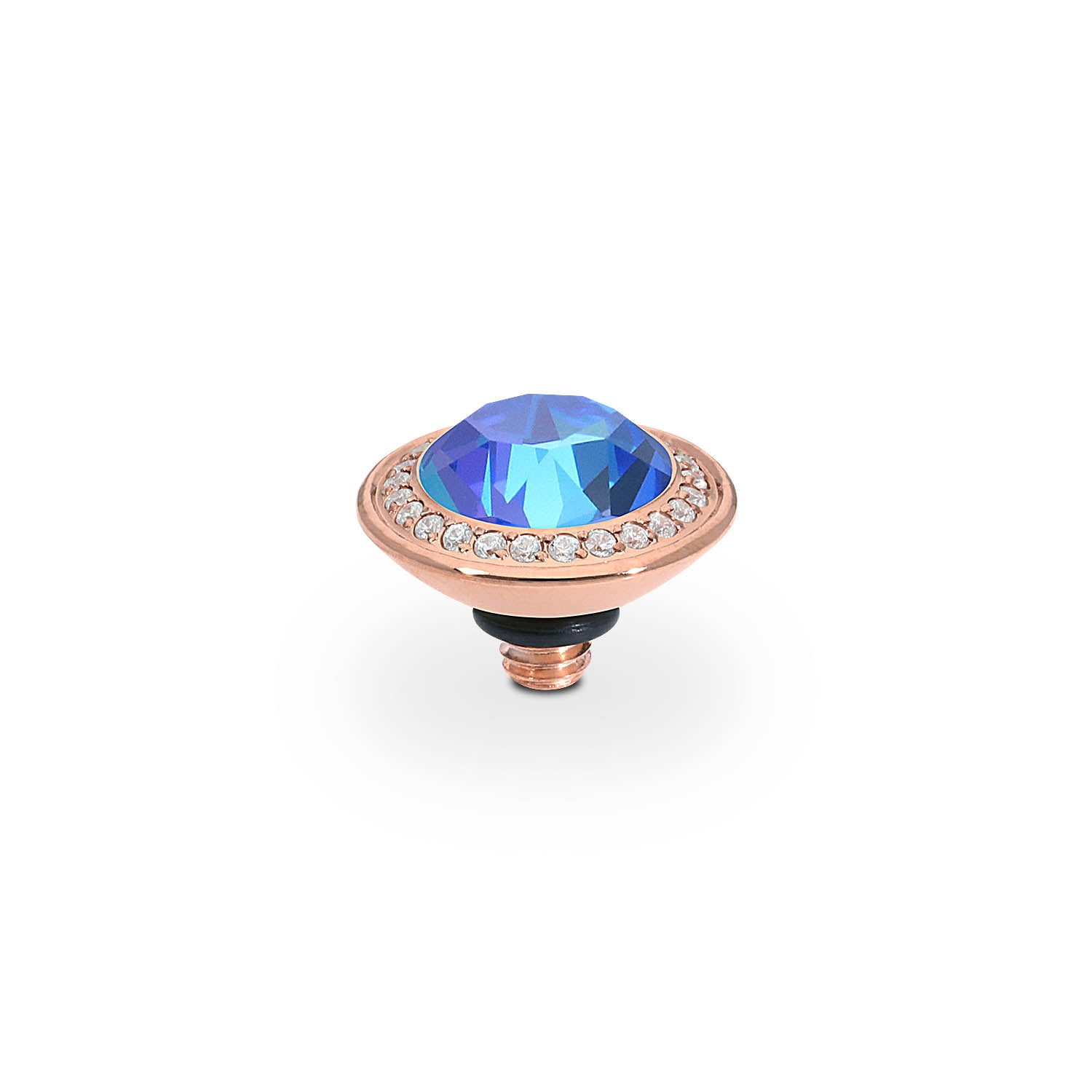 Tondo Deluxe Top 0.35" - Rose Gold royal blue delite