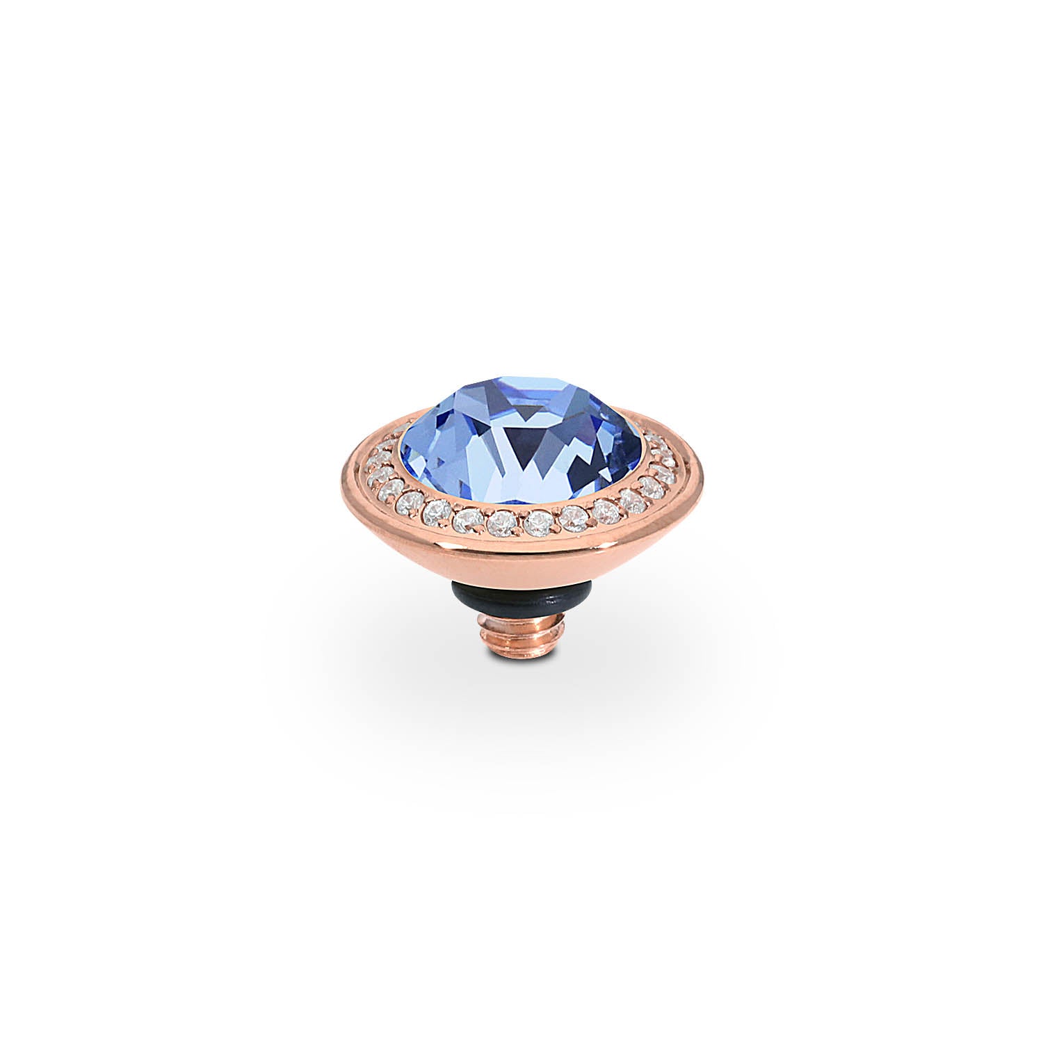 Tondo Deluxe Top 0.35" - Rose Gold light sapphire