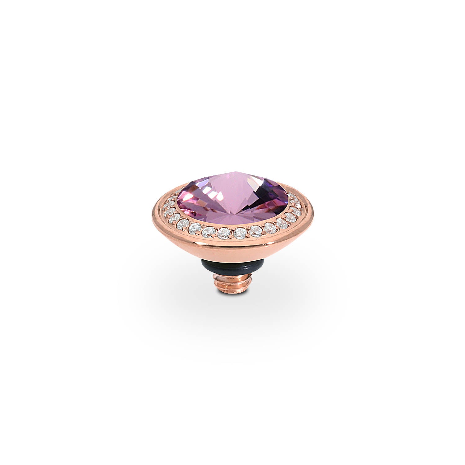 Tondo Deluxe Top 0.35" - Rose Gold light amethyst
