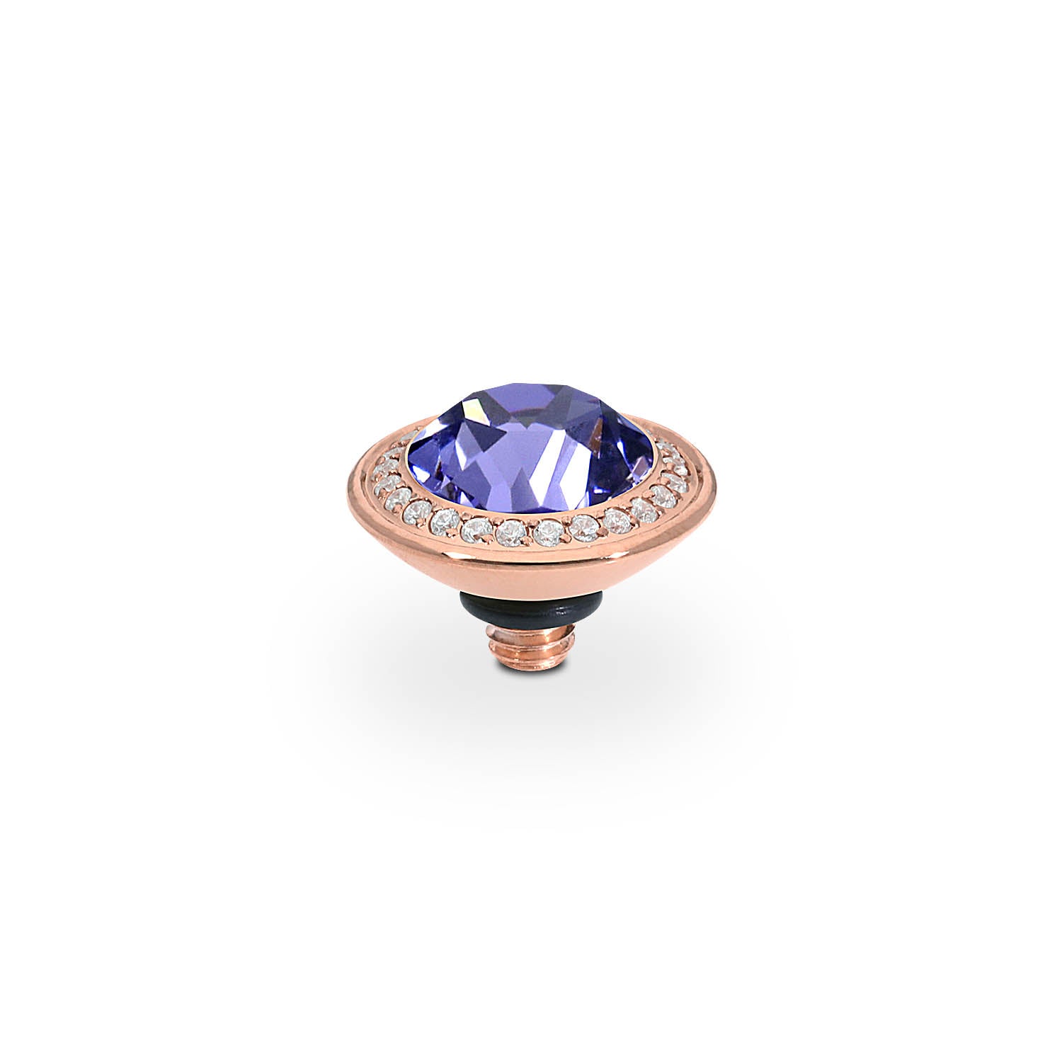 Tondo Deluxe Top 0.35" - Rose Gold tanzanite