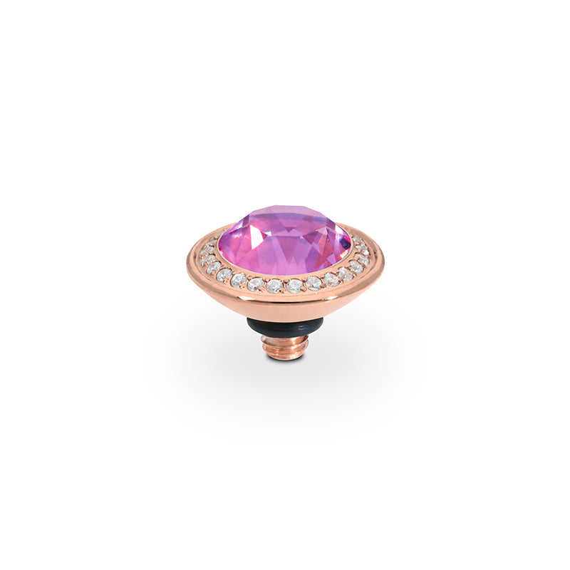 Tondo Deluxe Top 0.35" - Rose Gold Crystal Orchid Ignite