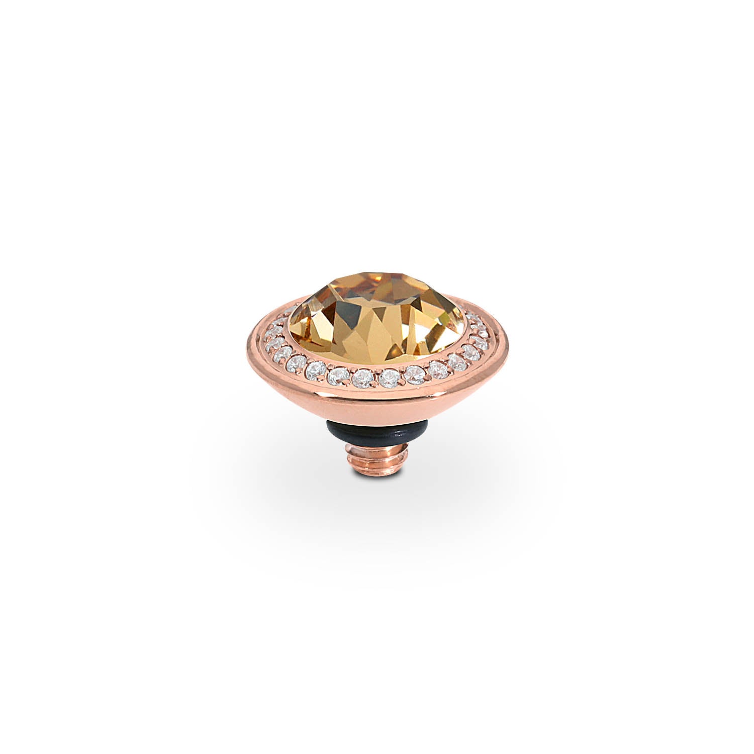 Tondo Deluxe Top 0.35" - Rose Gold light colorado topaz