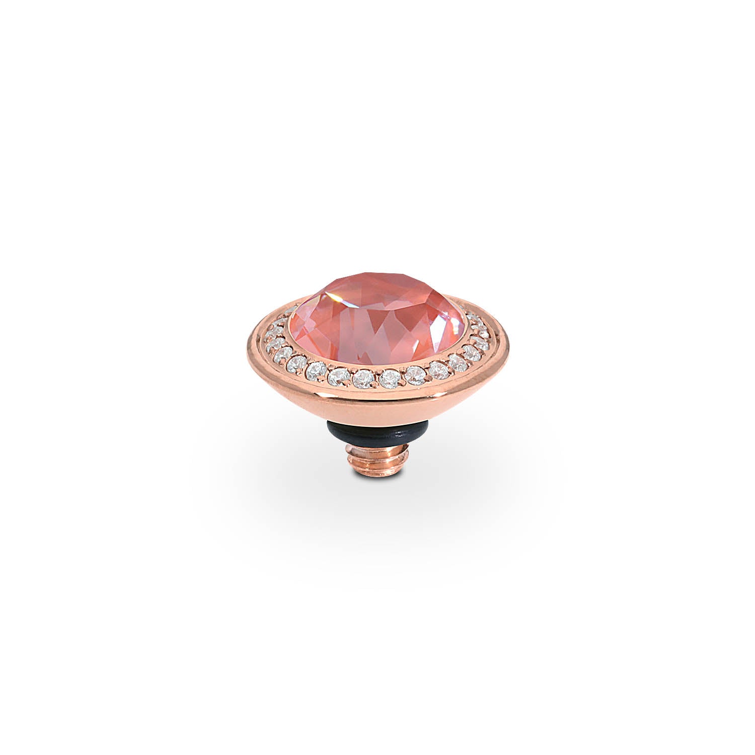 Tondo Deluxe Top 0.35" - Rose Gold crystal maroon ignite