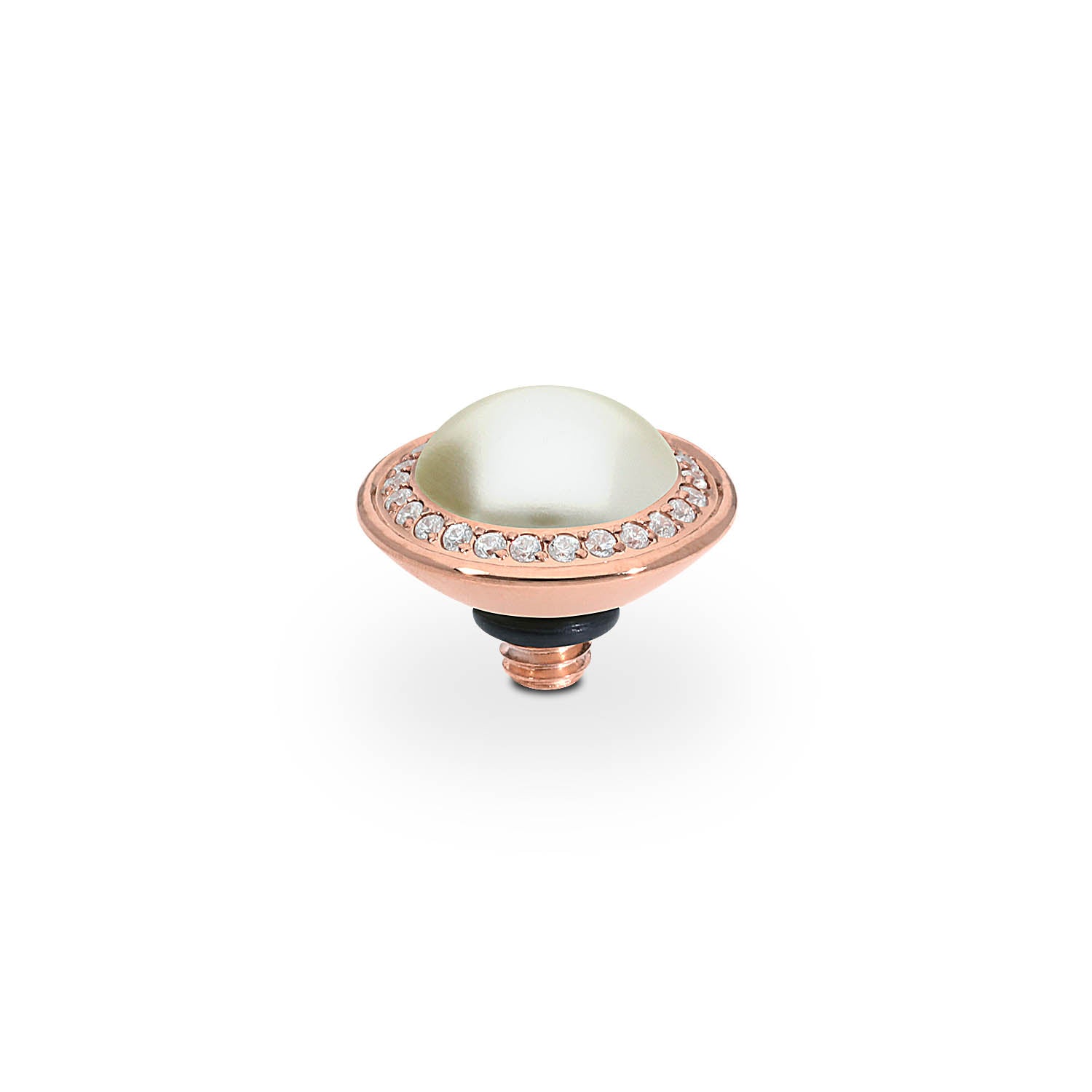 Tondo Deluxe Top 0.35" - Rose Gold cream pearl