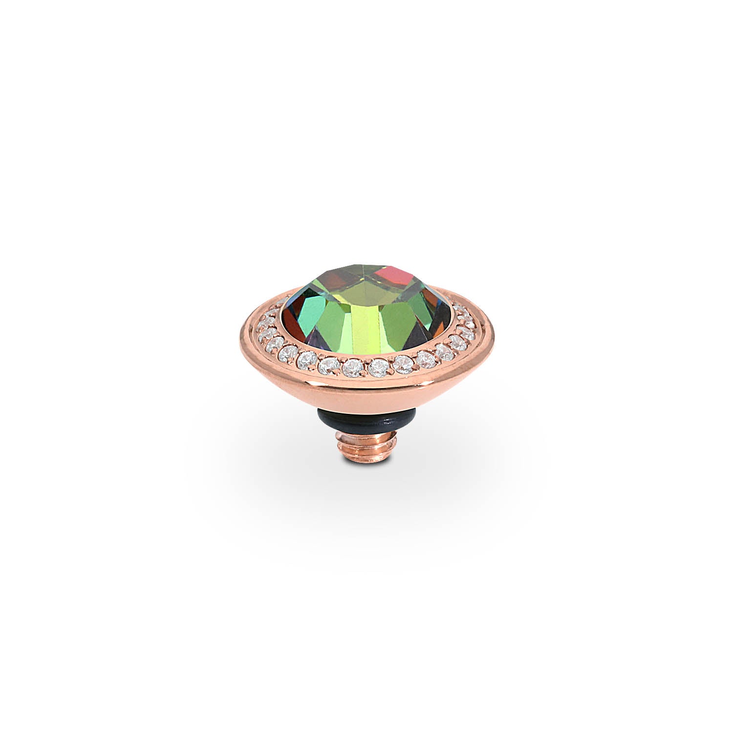 Tondo Deluxe Top 0.35" - Rose Gold Crystal Vitrail Medium