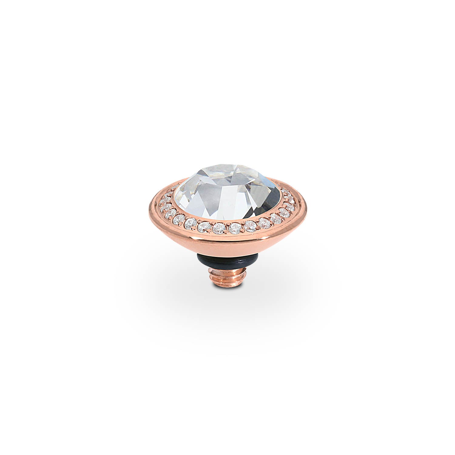 Tondo Deluxe Top 0.35" - Rose Gold crystal