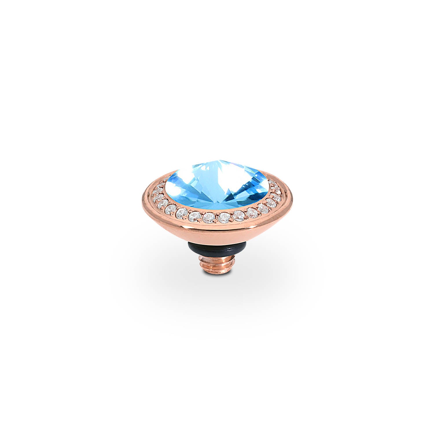Tondo Deluxe Top 0.35" - Rose Gold aquamarine