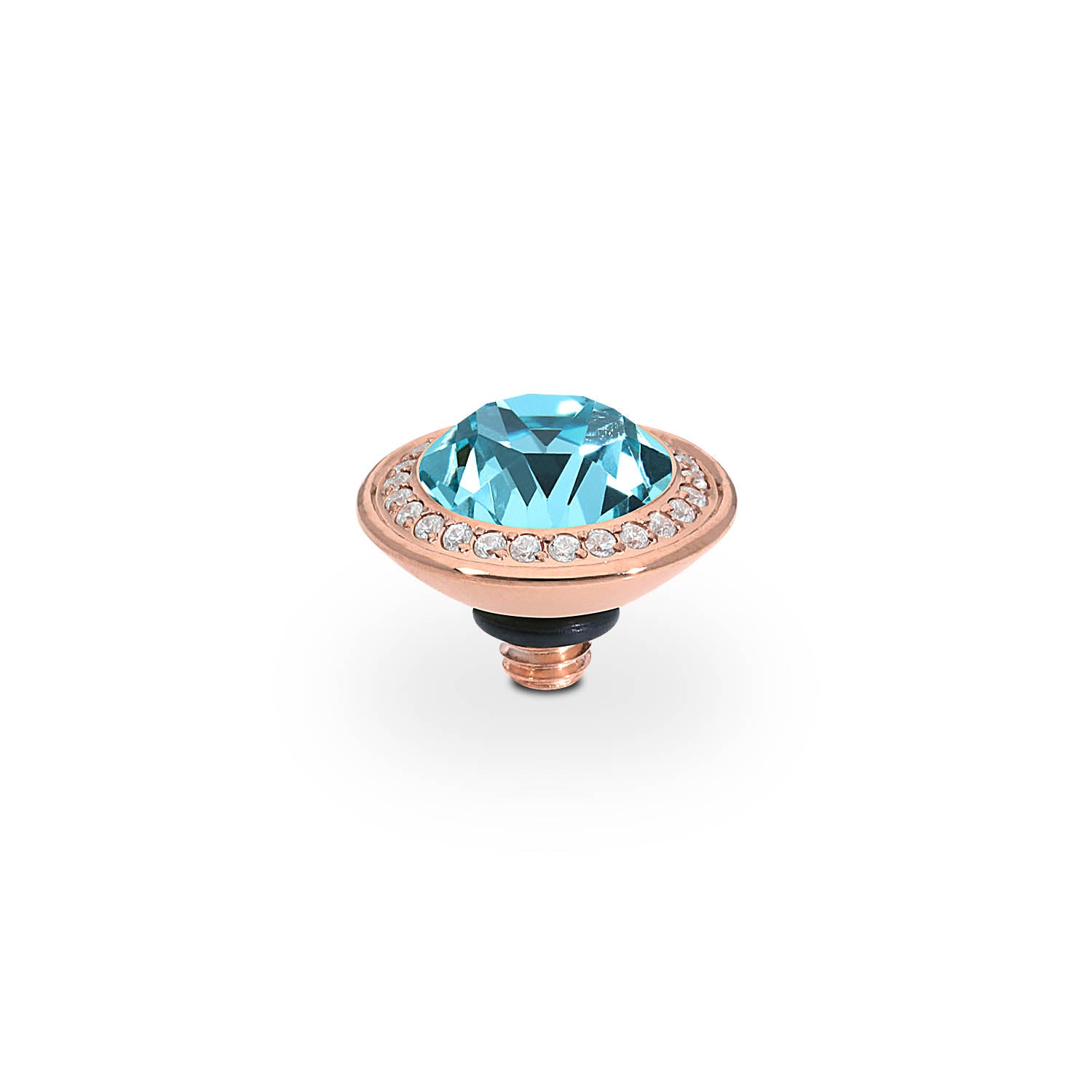 Tondo Deluxe Top 0.35" - Rose Gold Light Turquoise