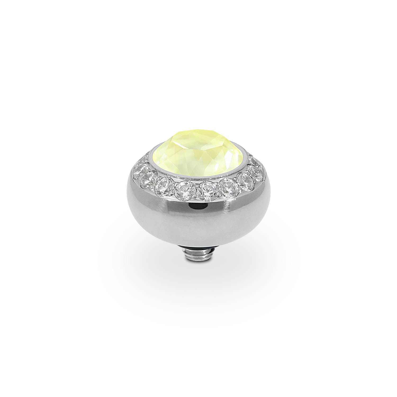 Tondo Deluxe Top 0.4" - Silver crystal soft yellow ignite