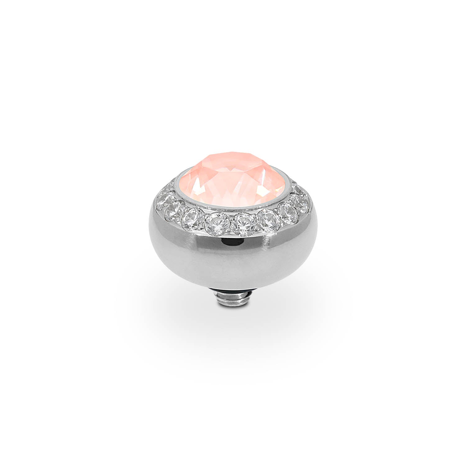 Tondo Deluxe Top 0.4" - Silver Crystal Flamingo Ignite