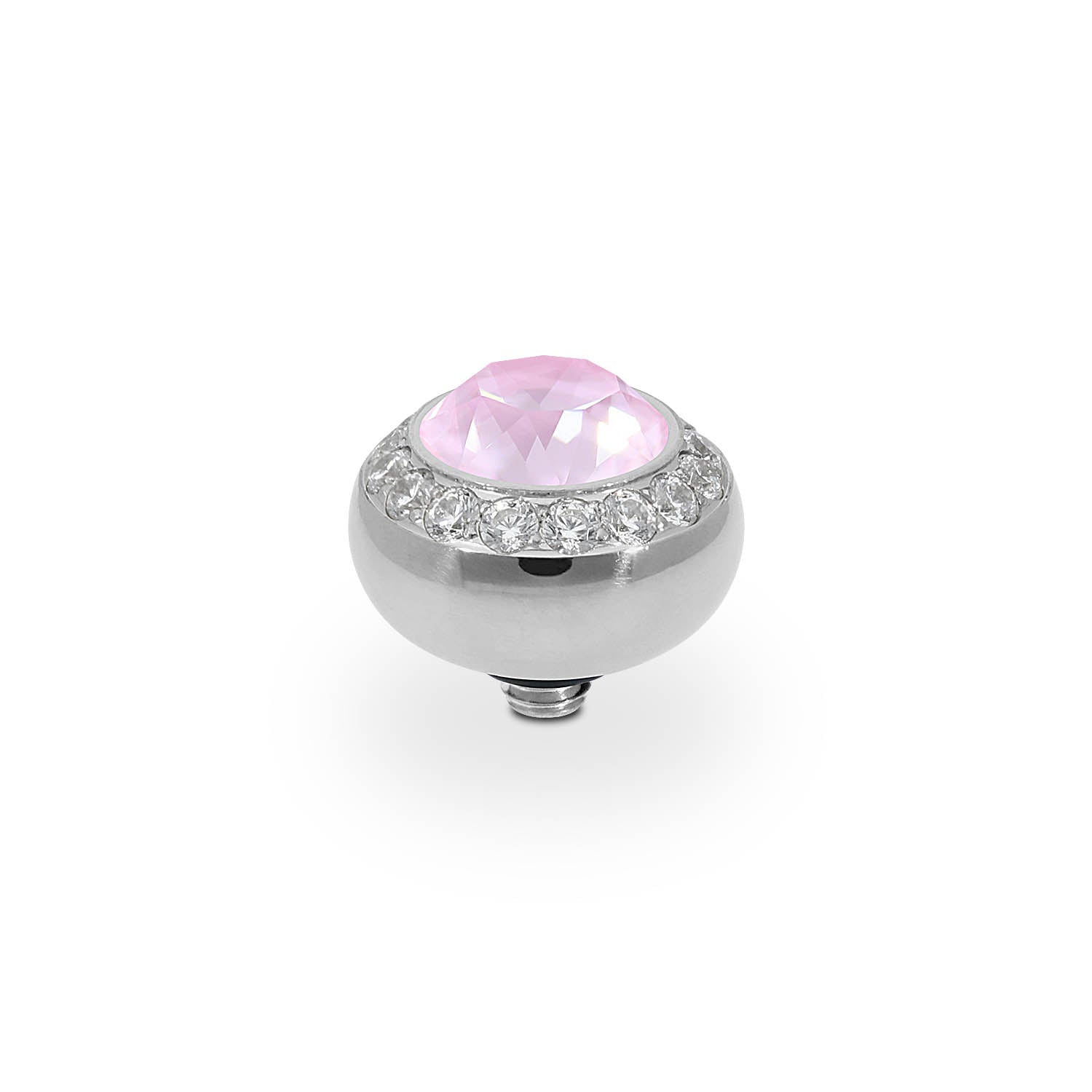 Tondo Deluxe Top 0.4" - Silver crystal soft rose ignite