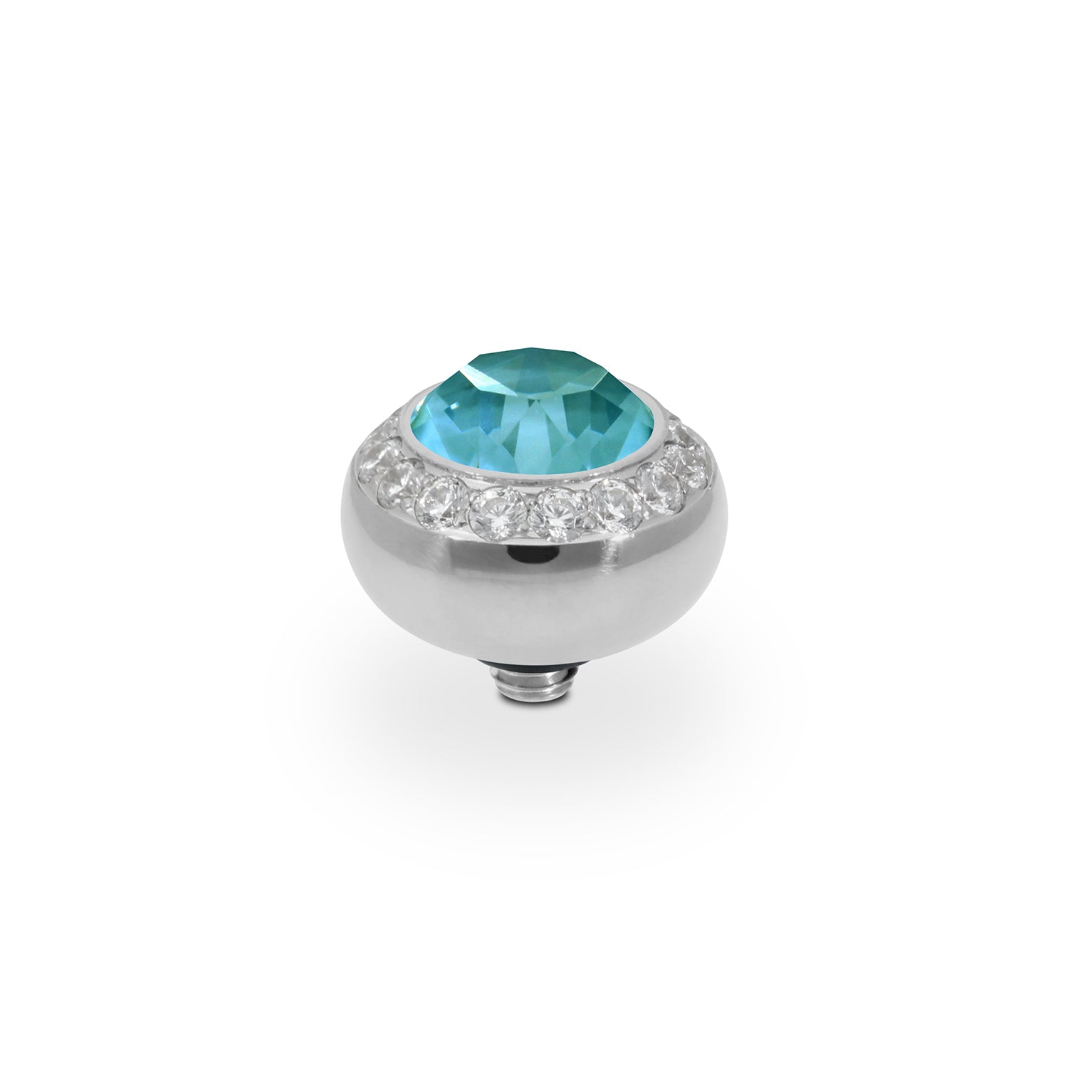 Tondo Deluxe Top 0.4" - Silver Crystal Pine Green Ignite