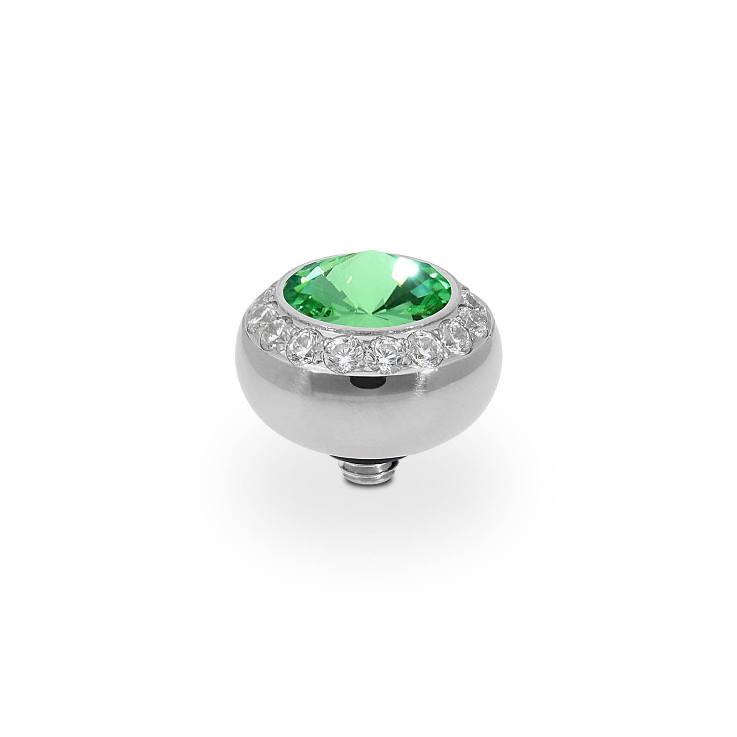 Tondo Deluxe Top 0.4" - Silver peridot