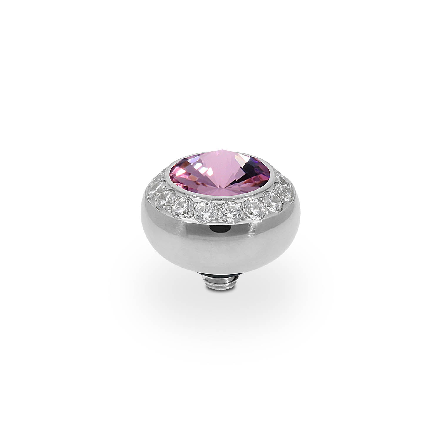 Tondo Deluxe Top 0.4" - Silver light amethyst
