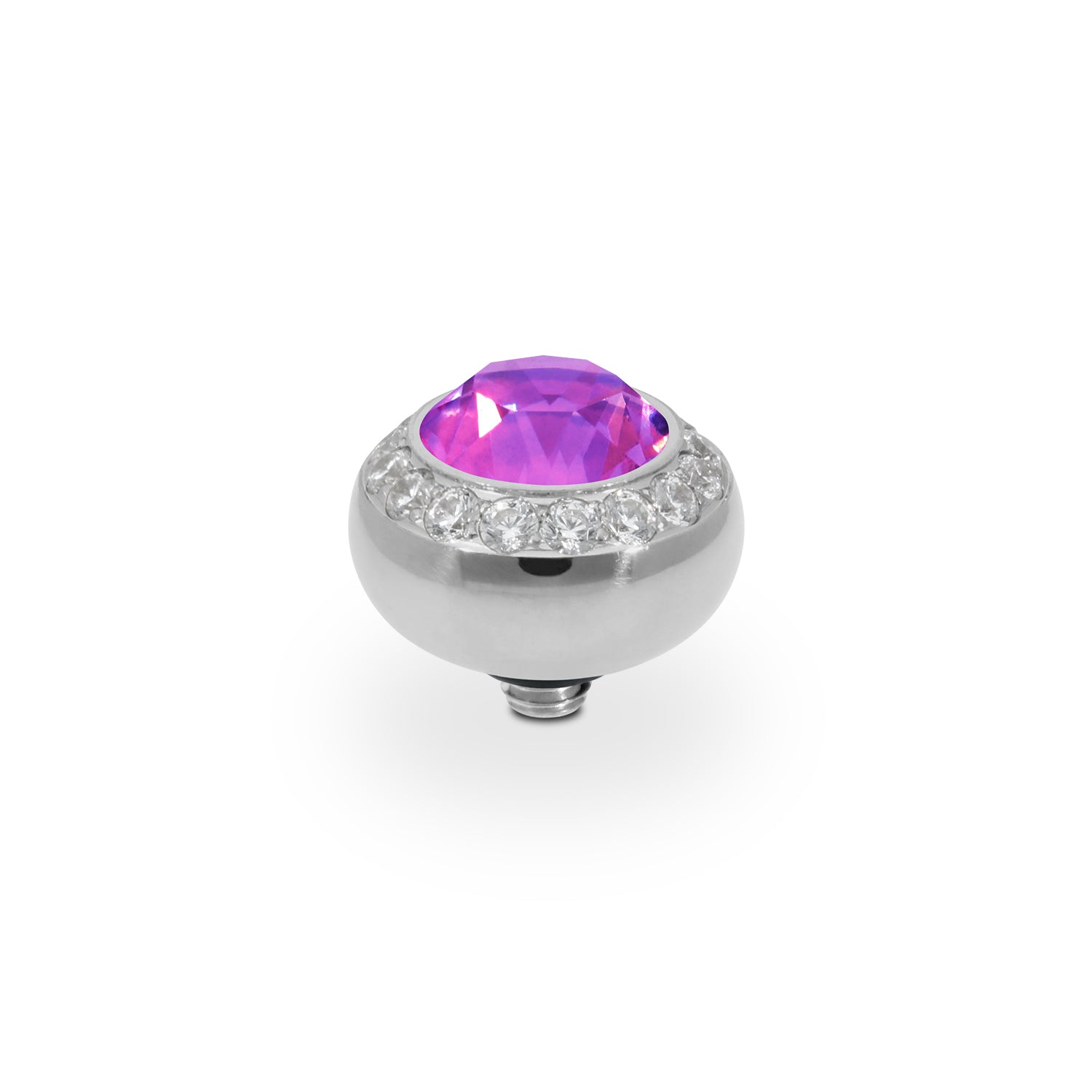 Tondo Deluxe Top 0.4" - Silver Crystal Electric Violet Ignite