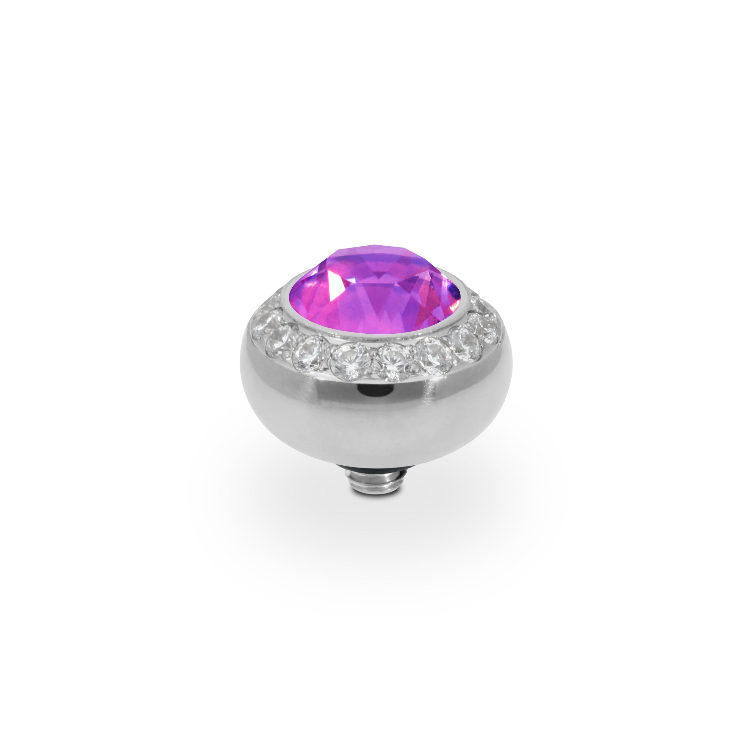 Tondo Deluxe Top 0.4" - Silver Crystal Electric Violet Ignite