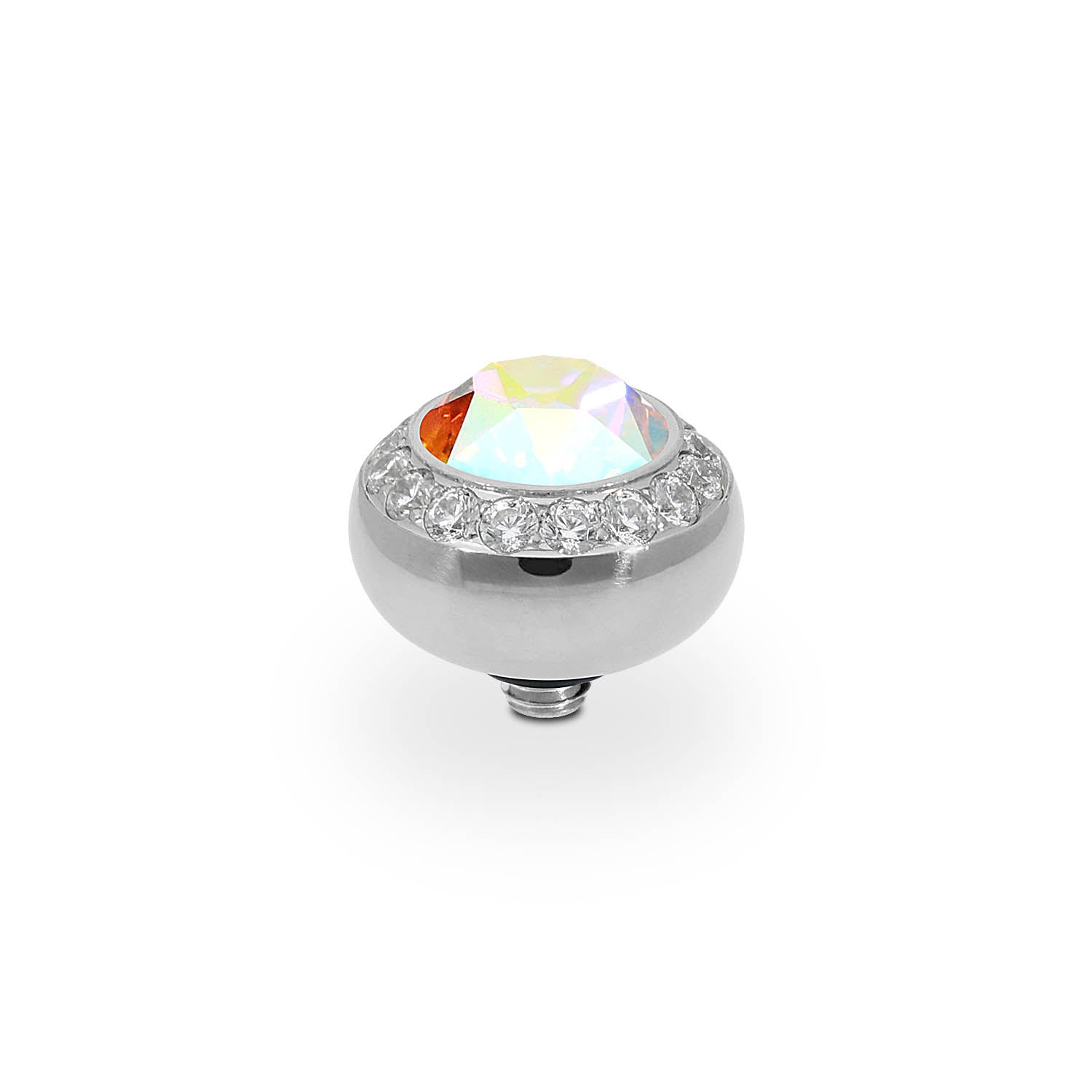 Tondo Deluxe Top 0.4" - Silver crystal aurora boreale