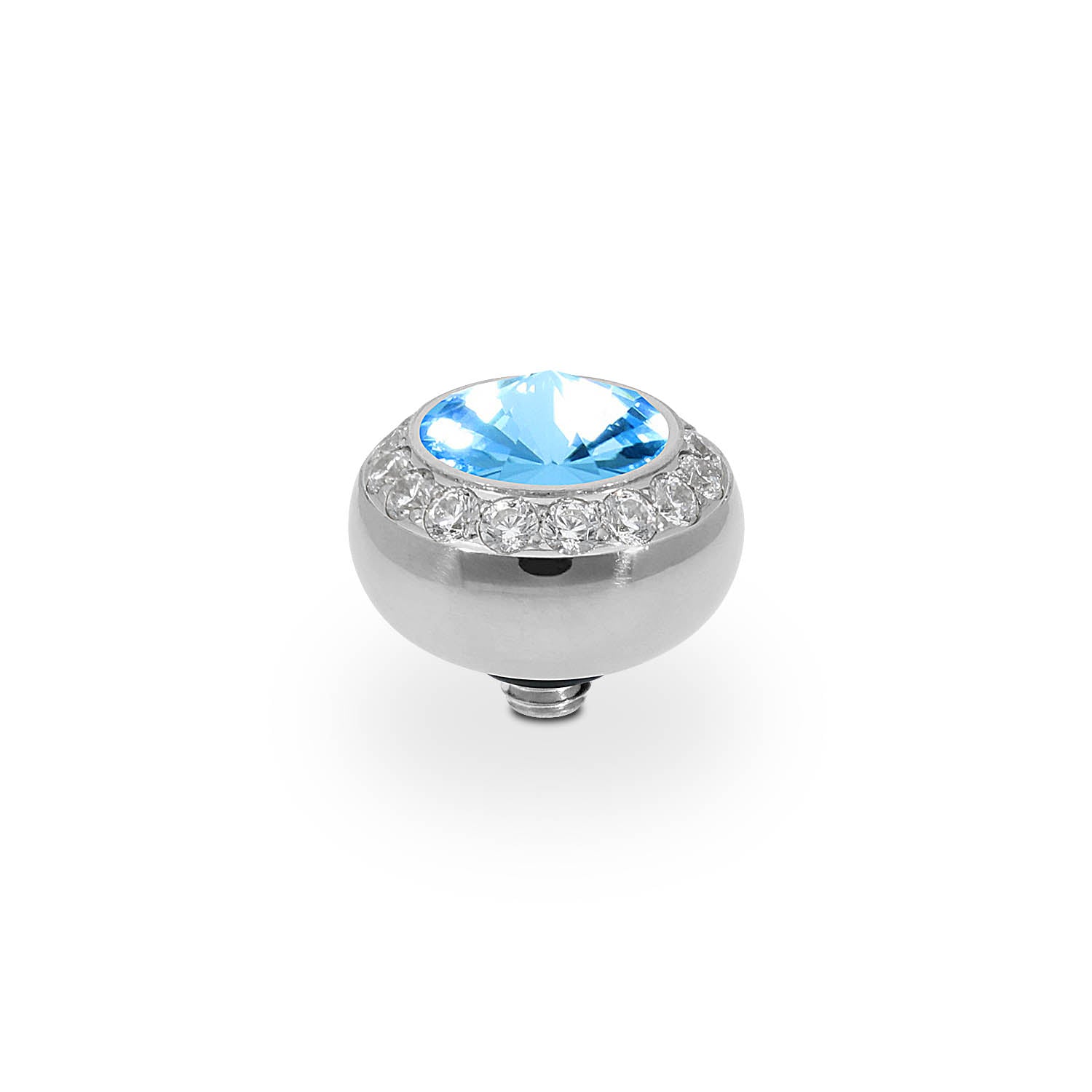 Tondo Deluxe Top 0.4" - Silver aquamarine