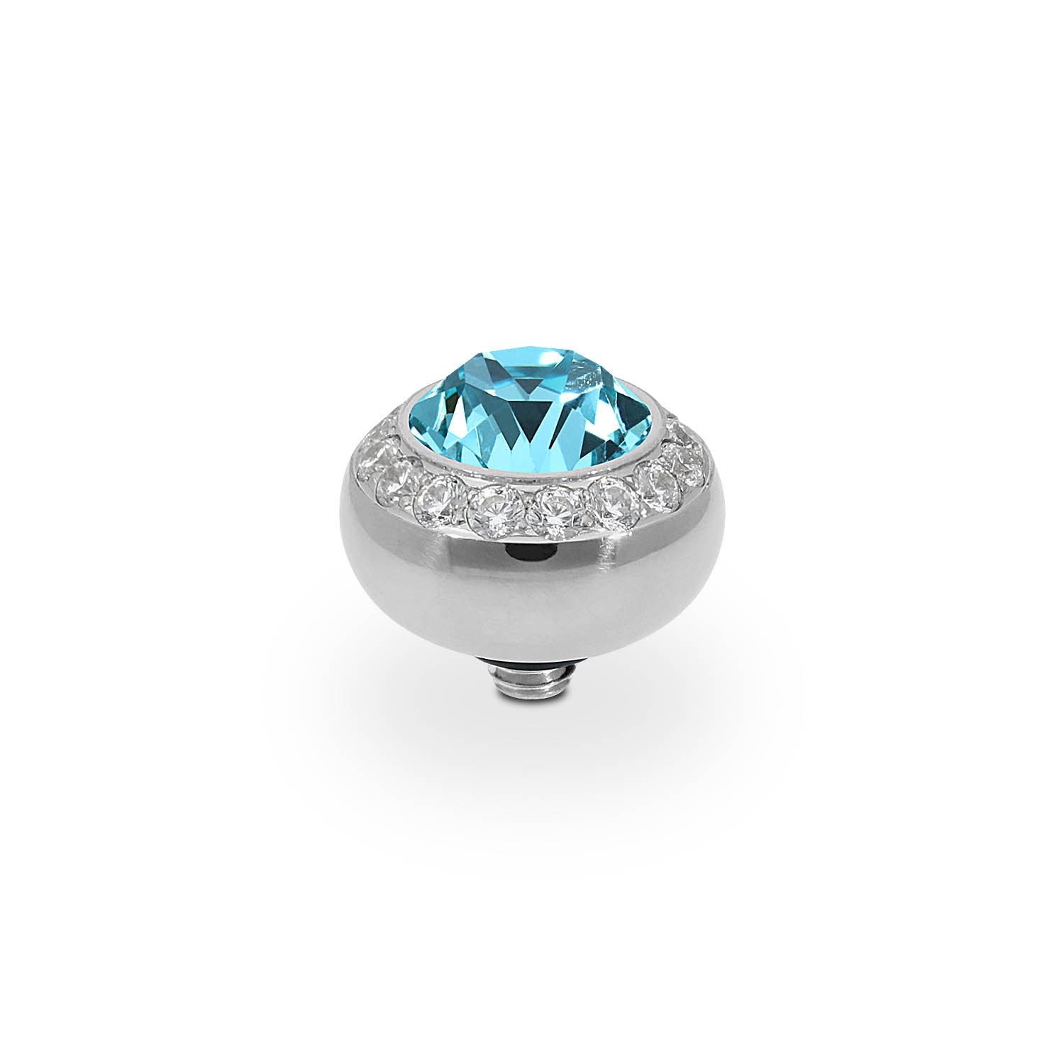 Tondo Deluxe Top 0.4" - Silver Light Turquoise