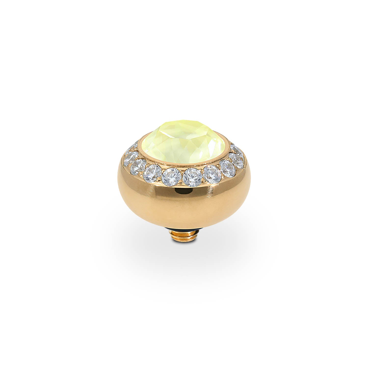 Tondo Deluxe Top 0.4" - Gold crystal soft yellow ignite