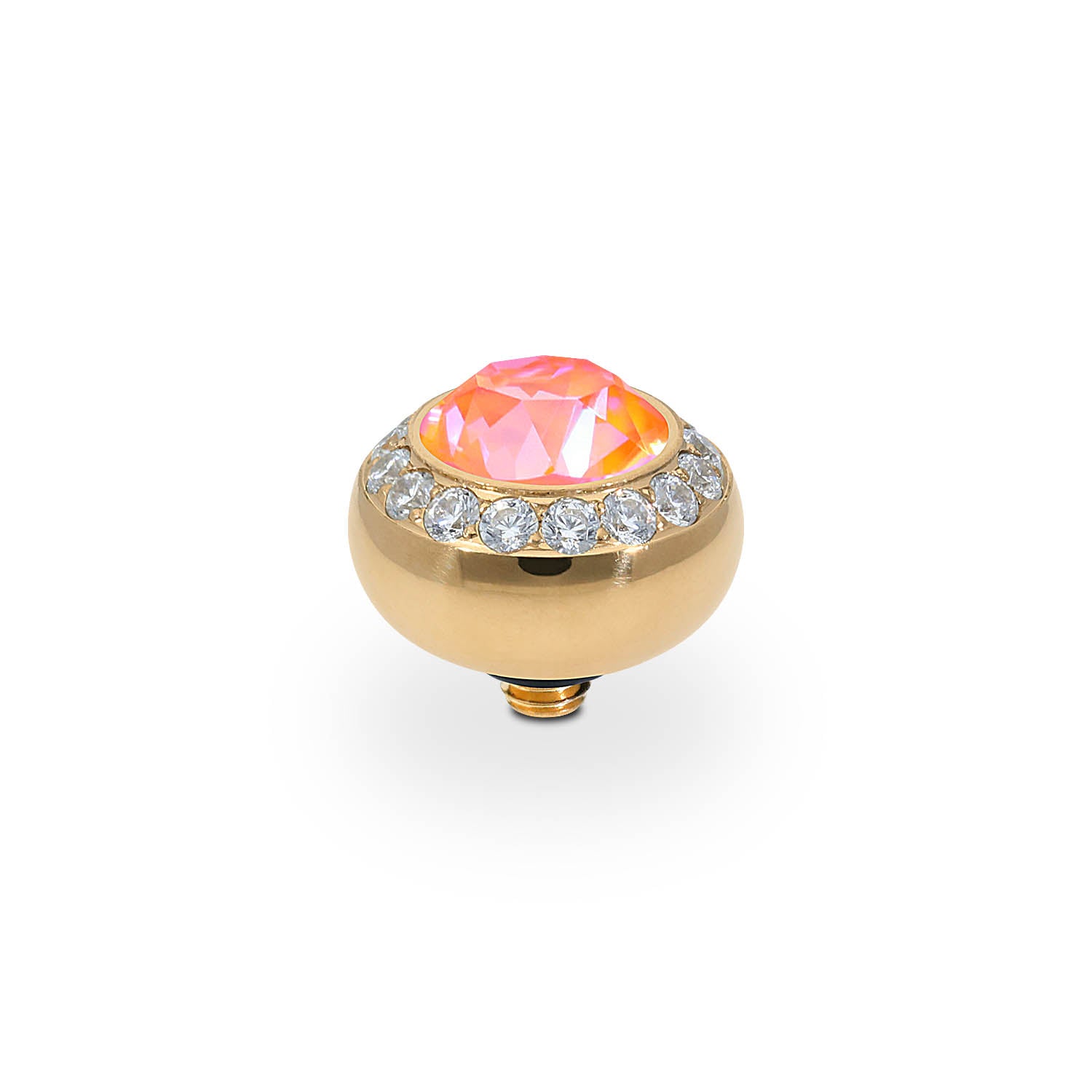Tondo Deluxe Top 0.4" - Gold crystal orange glow delite