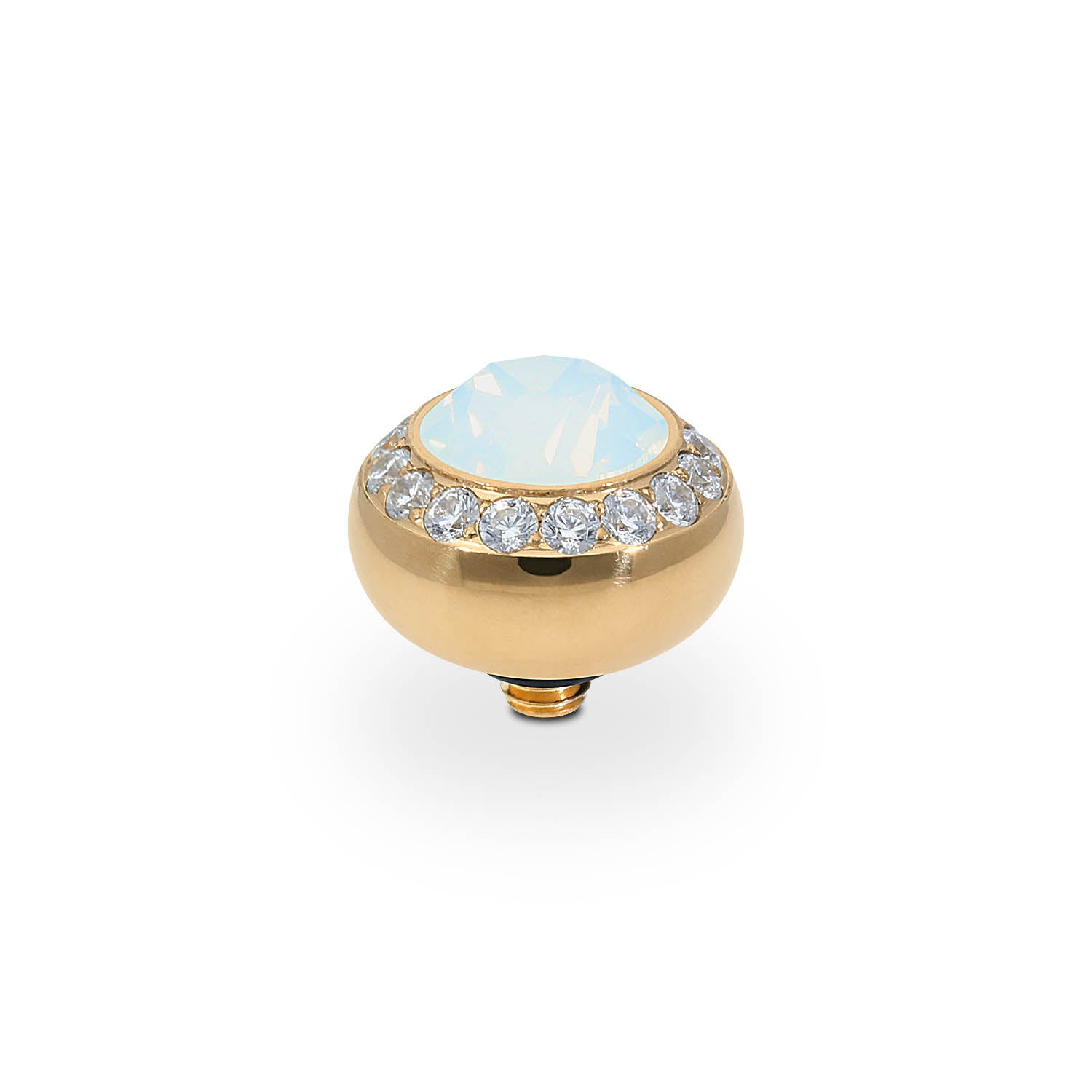 Tondo Deluxe Top 0.4" - Gold white opal
