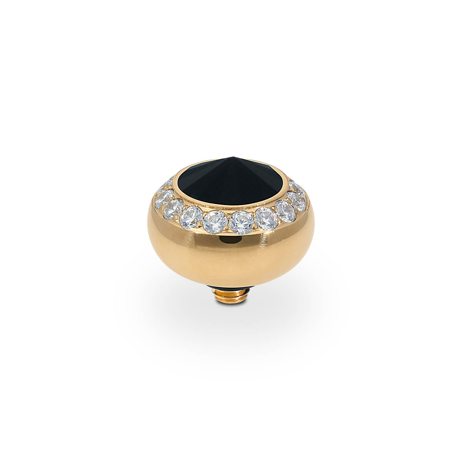 Tondo Deluxe Top 0.4" - Gold jet hematite