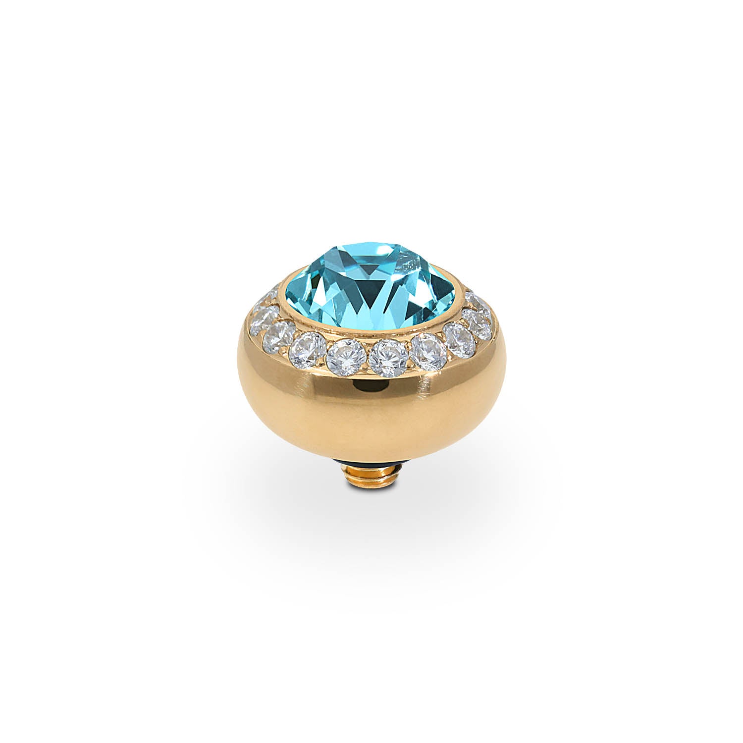 Tondo Deluxe Top 0.4" - Gold Light Turquoise