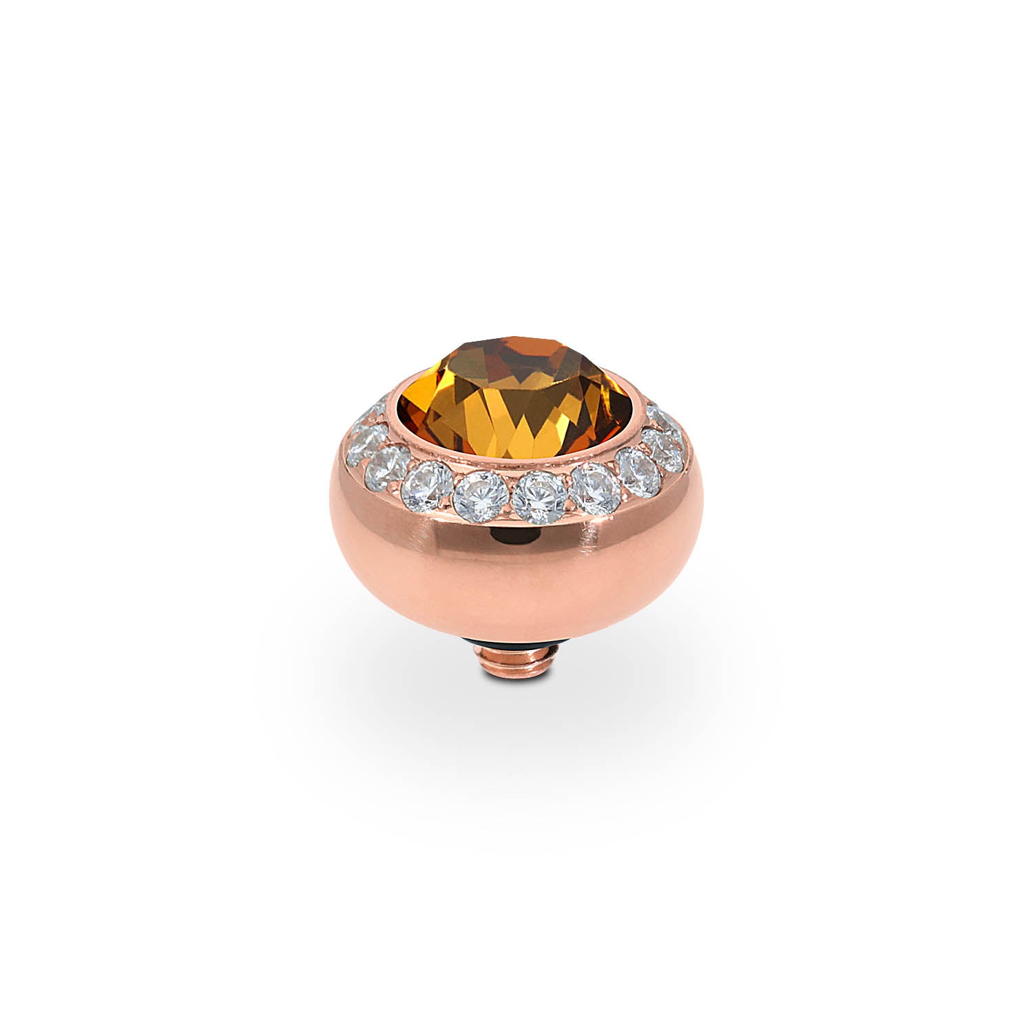 Tondo Deluxe Top 0.4" - Rose Gold light amber
