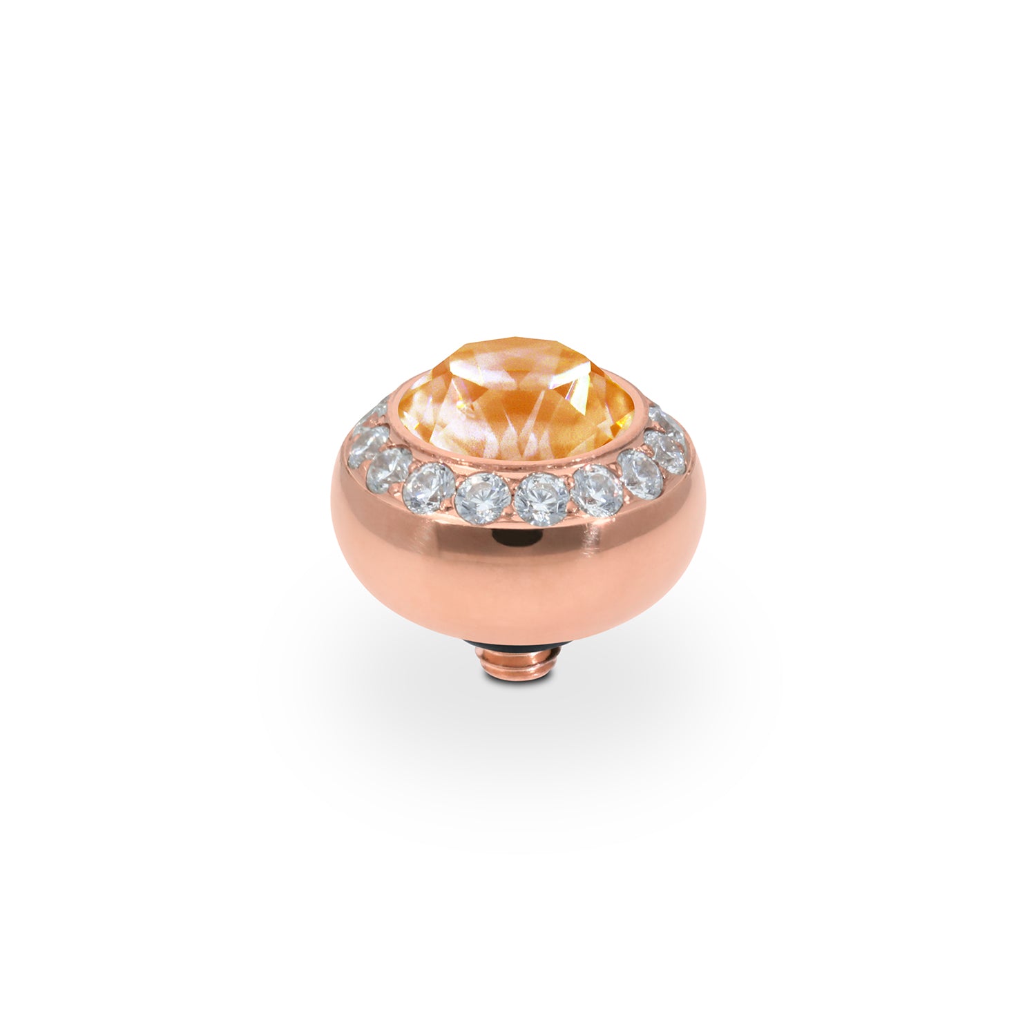 Tondo Deluxe Top 0.4" - Rose Gold Crystal Mango Ignite