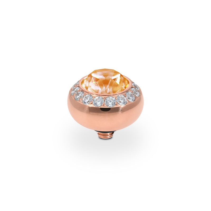 Tondo Deluxe Top 0.4" - Rose Gold Crystal Mango Ignite