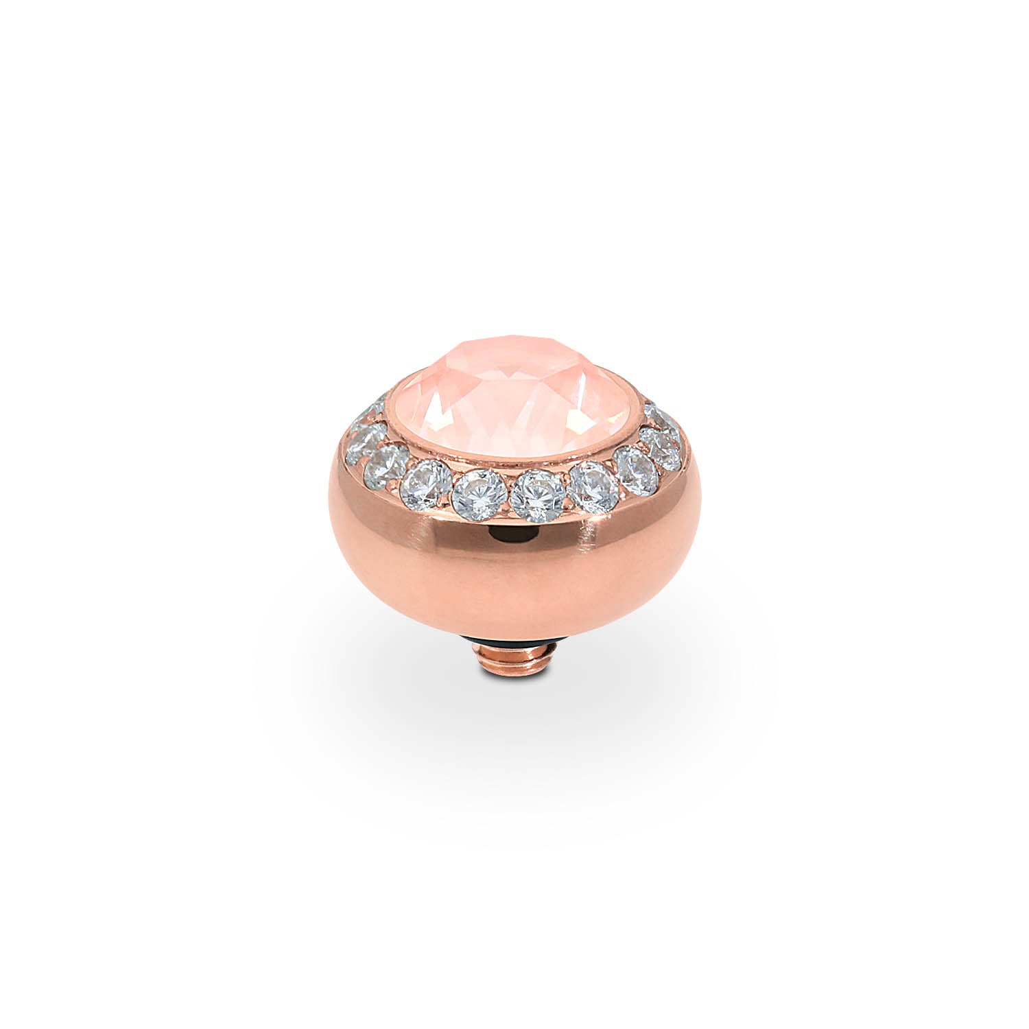 Tondo Deluxe Top 0.4" - Rose Gold Crystal Flamingo Ignite