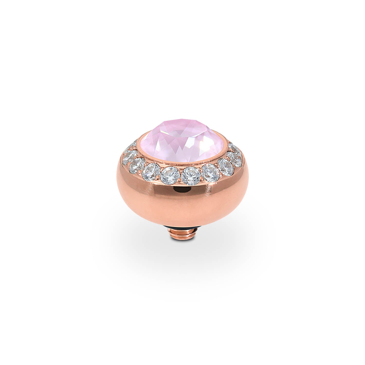Tondo Deluxe Top 0.4" - Rose Gold crystal soft rose ignite
