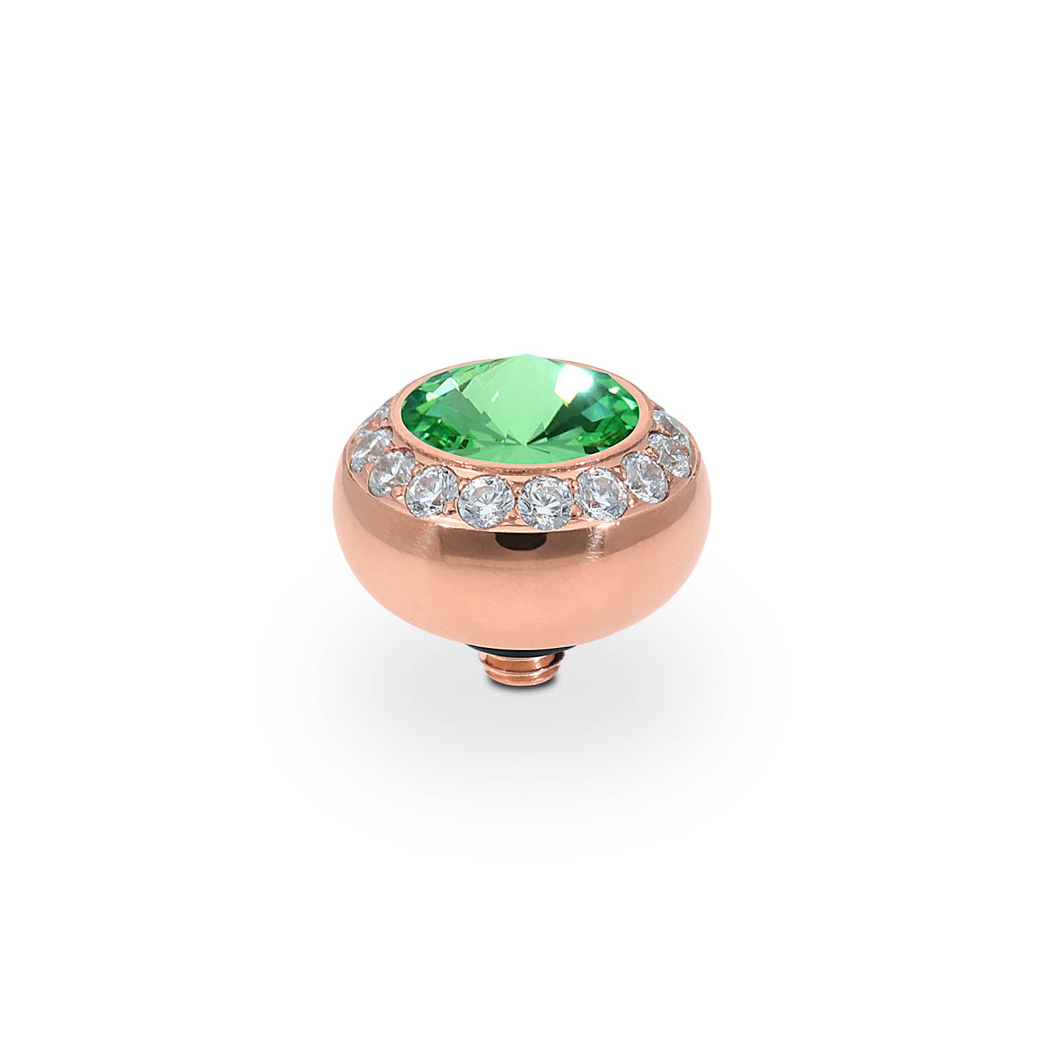 Tondo Deluxe Top 0.4" - Rose Gold peridot