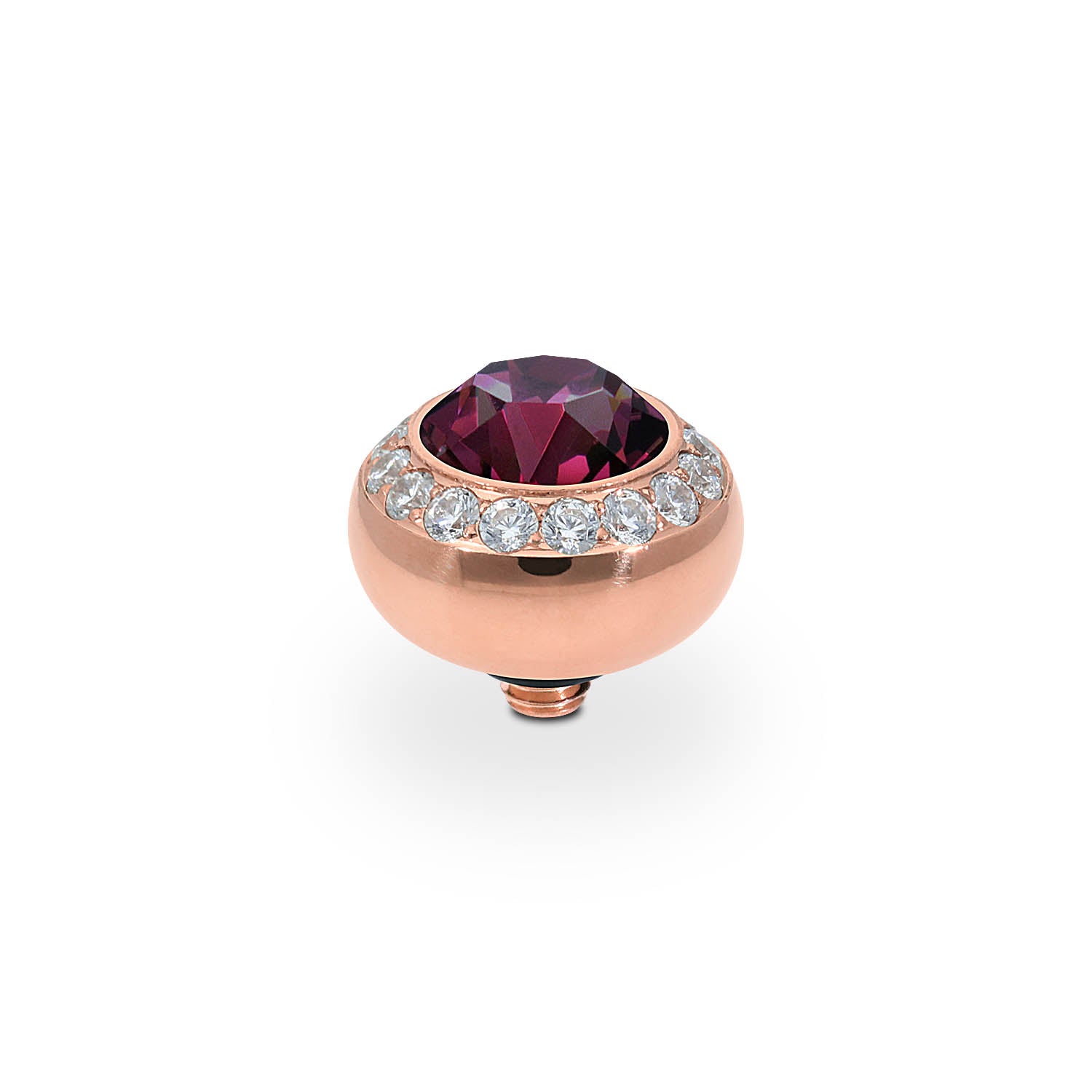 Tondo Deluxe Top 0.4" - Rose Gold amethyst