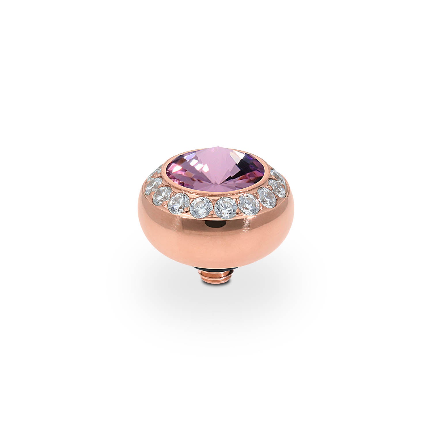 Tondo Deluxe Top 0.4" - Rose Gold light amethyst