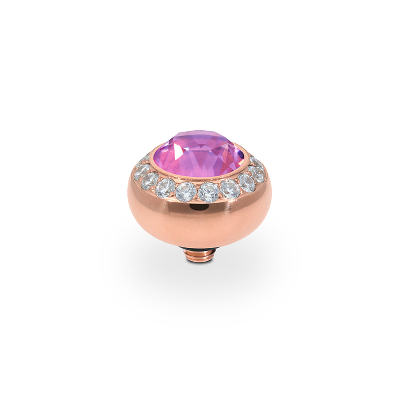 Tondo Deluxe Top 0.4" - Rose Gold Crystal Orchid Ignite