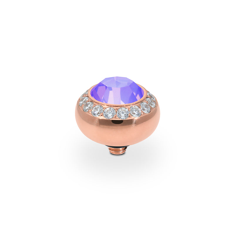 Tondo Deluxe Top 0.4" - Rose Gold Crystal Purple Ignite