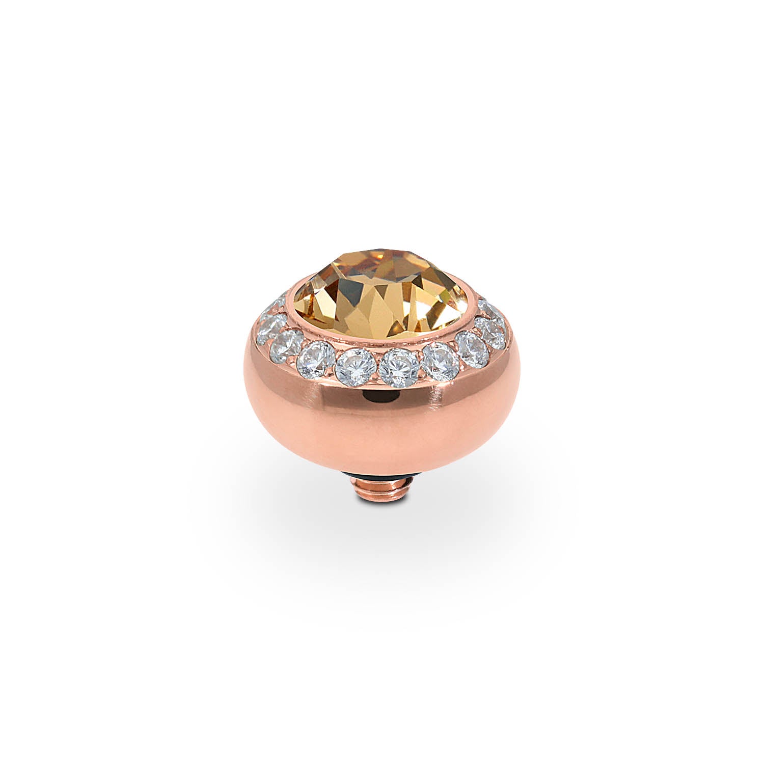 Tondo Deluxe Top 0.4" - Rose Gold light colorado topaz