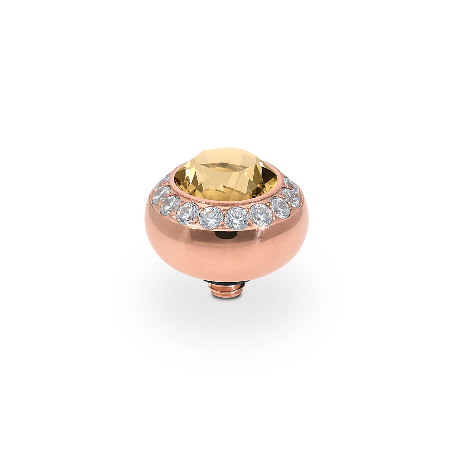 Tondo Deluxe Top 0.4" - Rose Gold light colorado topaz ignite