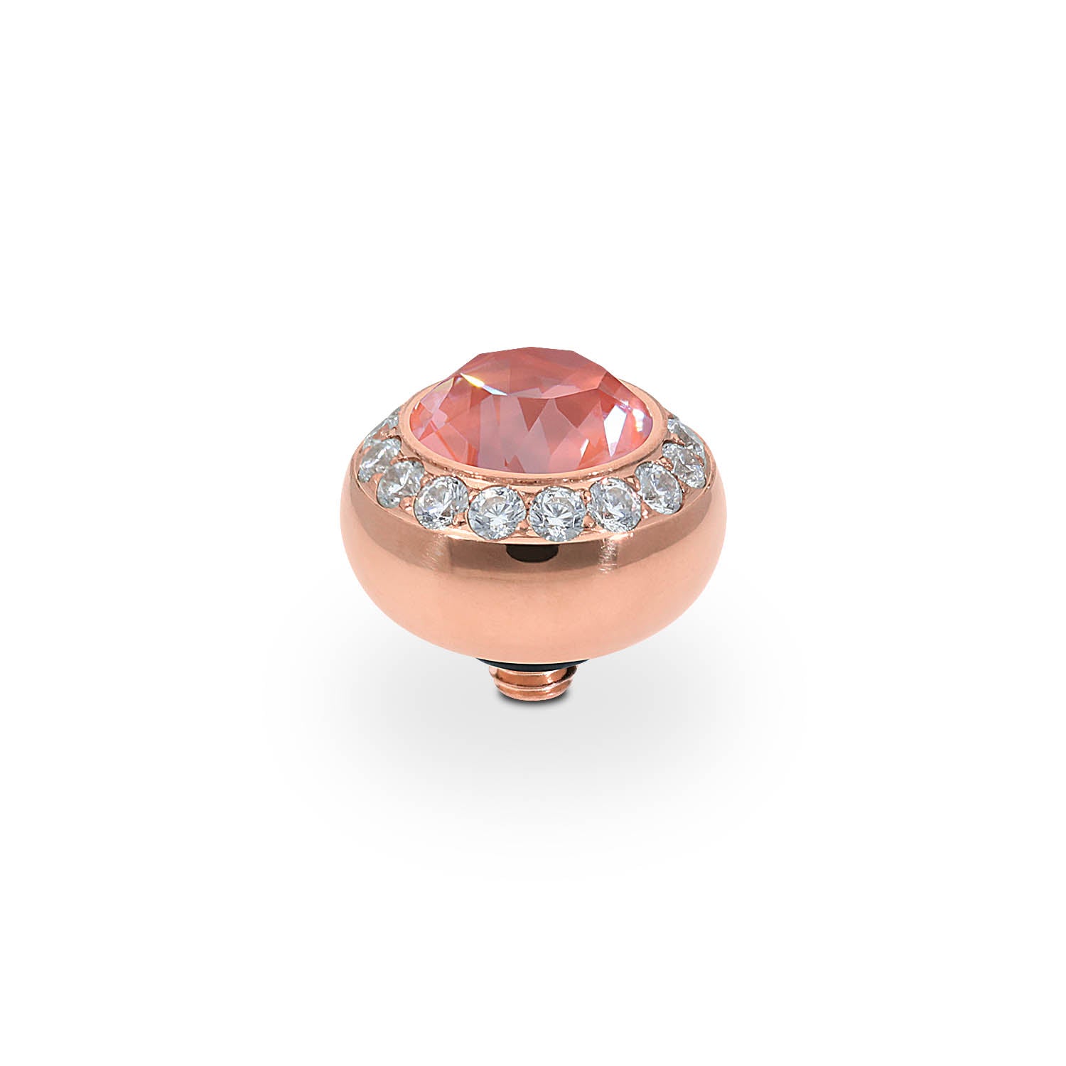 Tondo Deluxe Top 0.4" - Rose Gold crystal maroon ignite