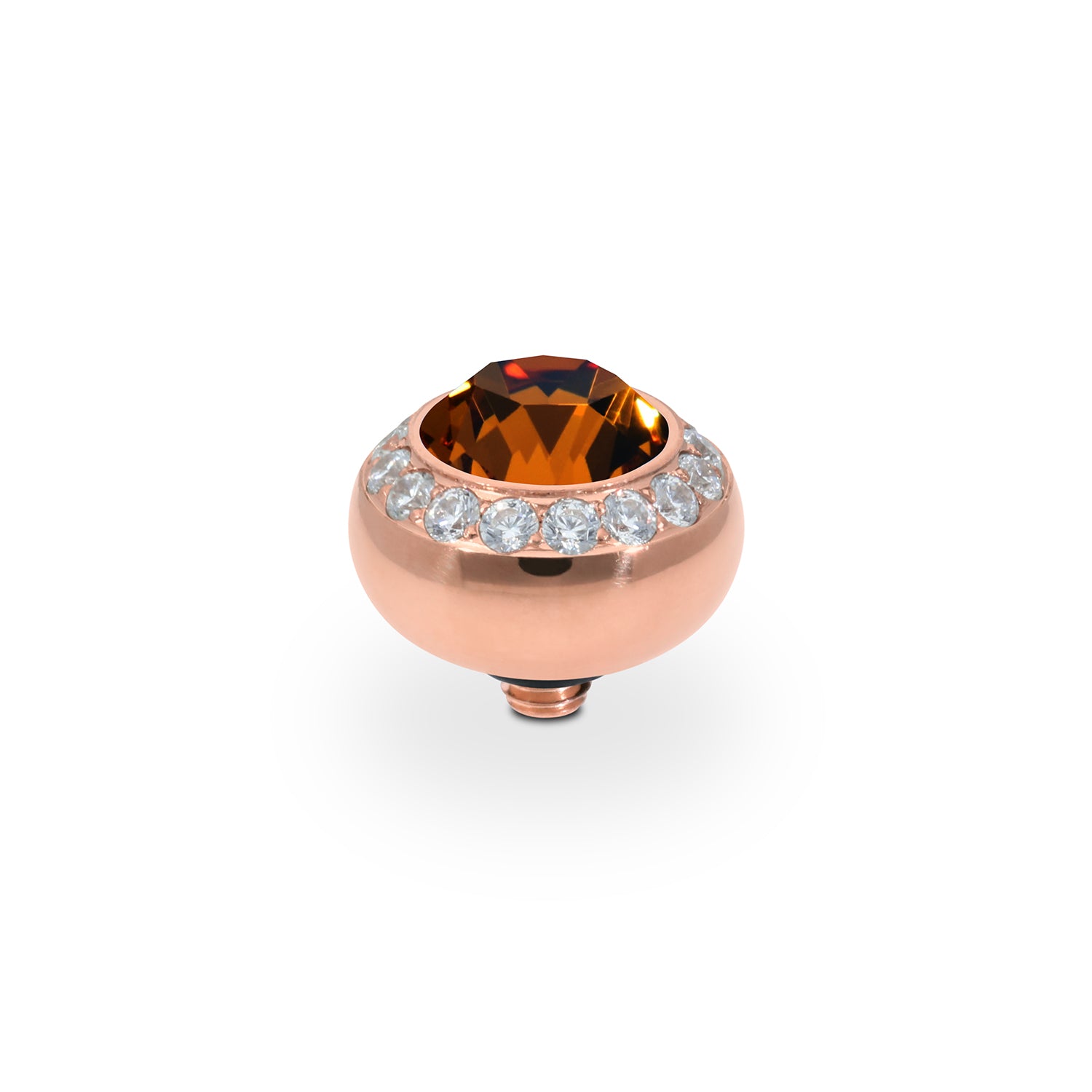 Tondo Deluxe Top 0.4" - Rose Gold Smoked Topaz