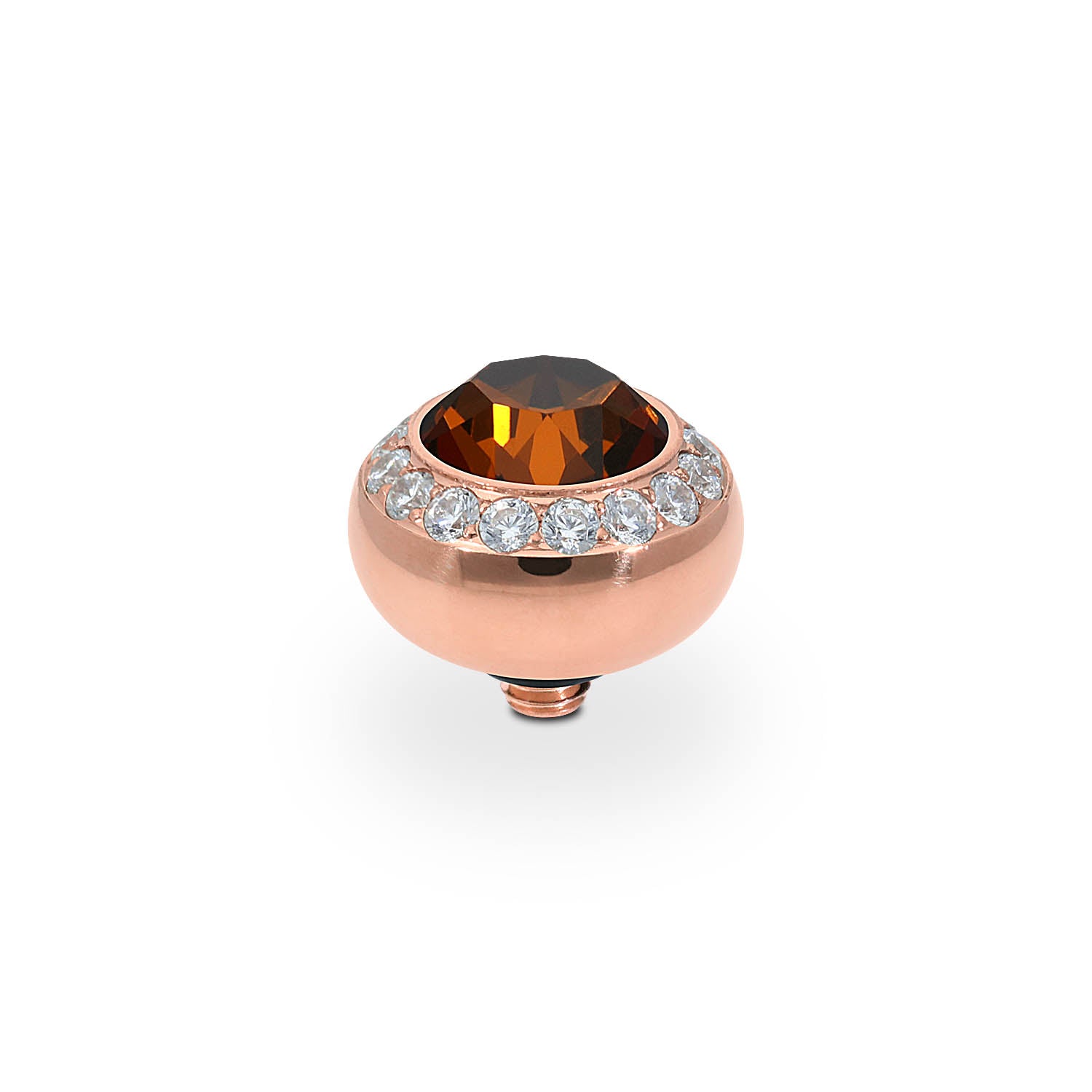 Tondo Deluxe Top 0.4" - Rose Gold smoked amber