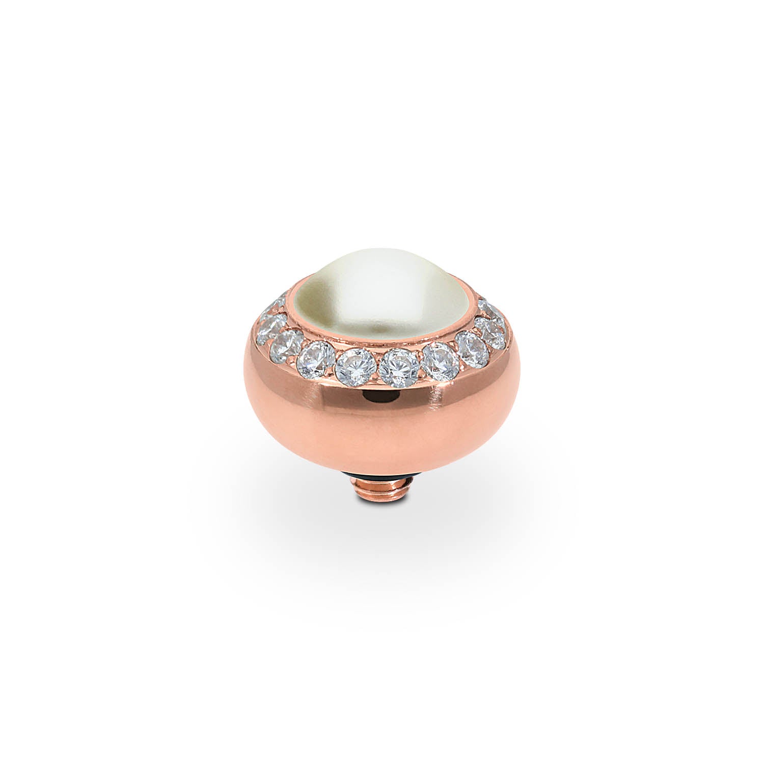 Tondo Deluxe Top 0.4" - Rose Gold cream pearl
