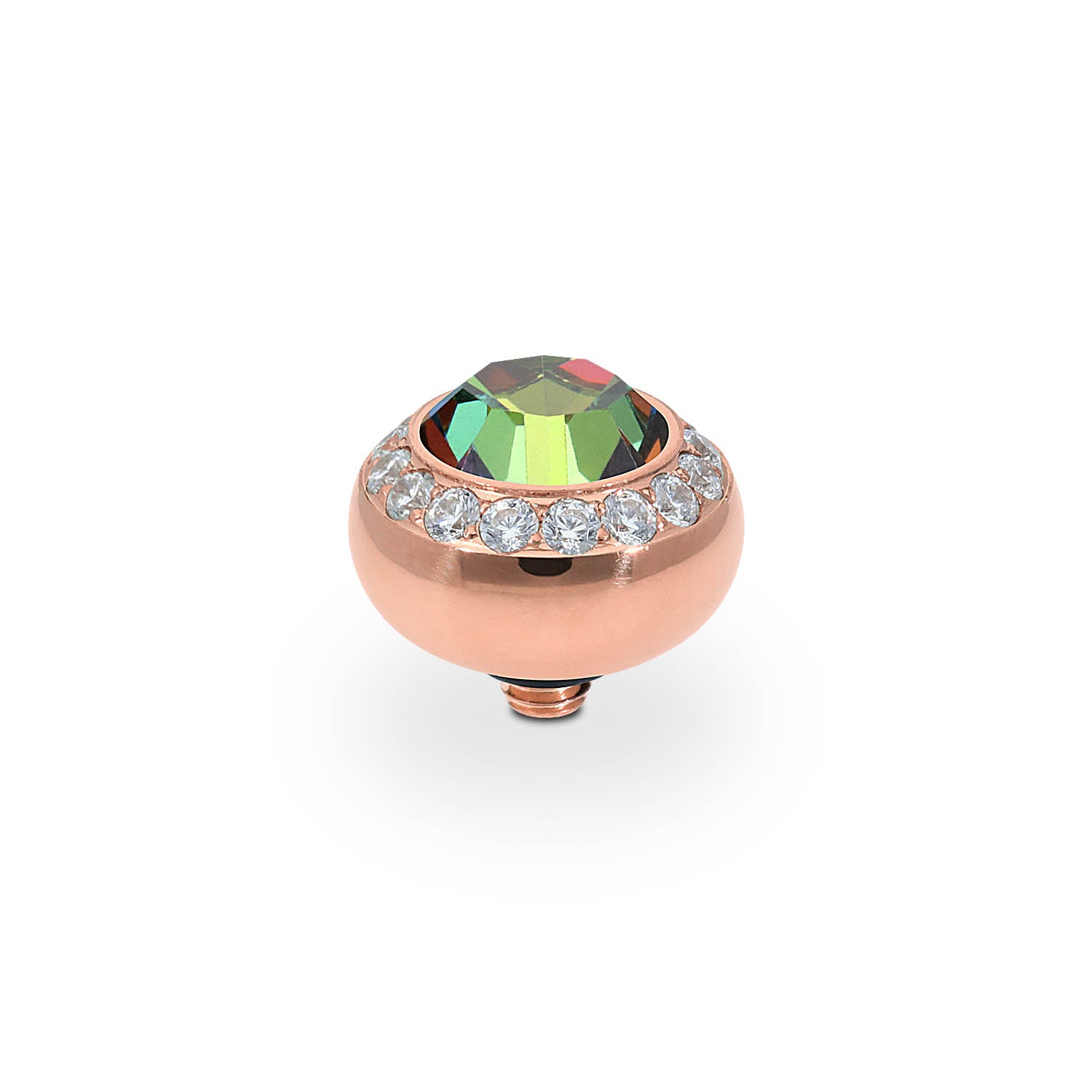Tondo Deluxe Top 0.4" - Rose Gold Crystal Vitrail Medium
