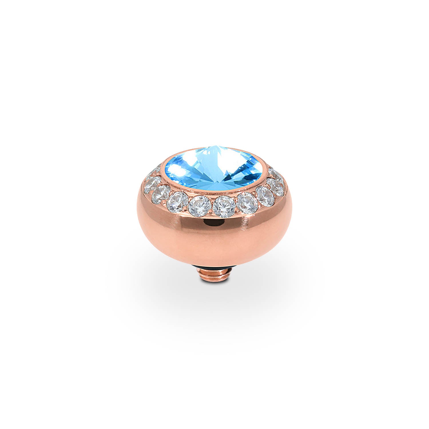 Tondo Deluxe Top 0.4" - Rose Gold aquamarine