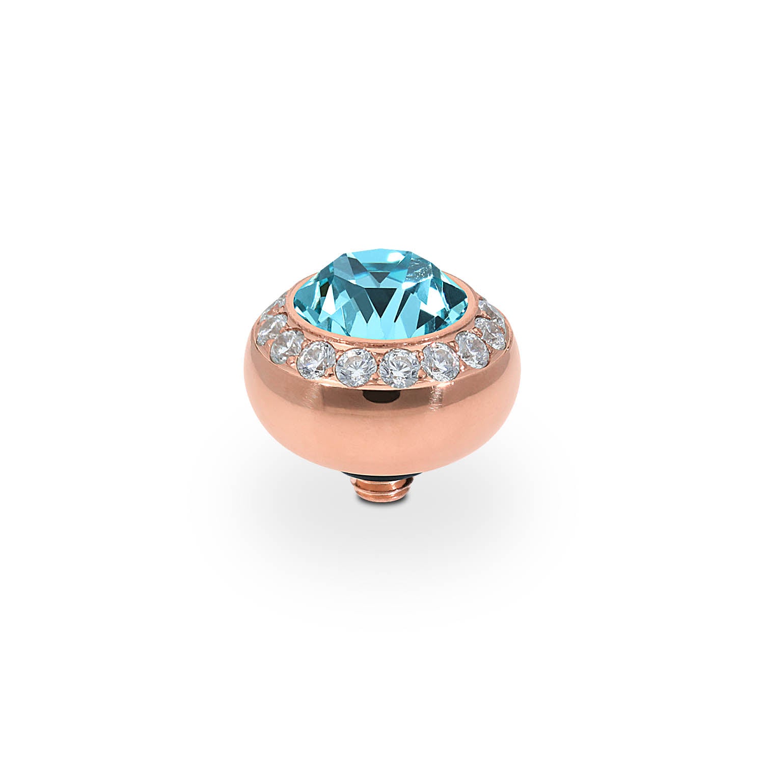 Tondo Deluxe Top 0.4" - Rose Gold Light Turquoise