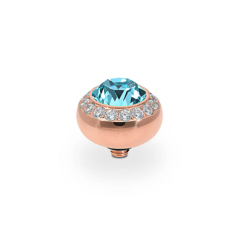 Tondo Deluxe Top 0.4" - Rose Gold Light Turquoise