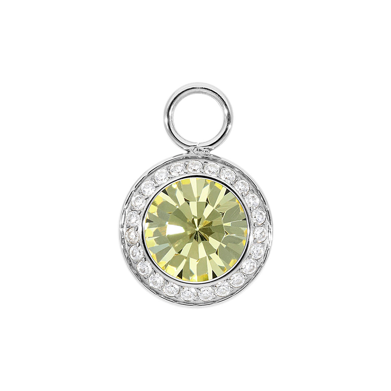 Tondo Deluxe Charm 0.51" - Silver Jonquil