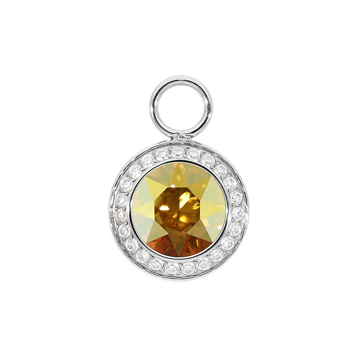Tondo Deluxe Charm 0.51" - Silver metallic sunshine